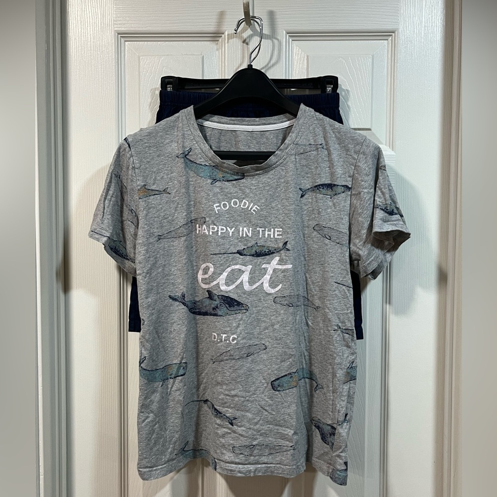 Kids Unisex Pajama Shorts Set (Whale/Shark Theme)
